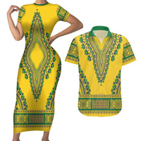Grenadines Dashiki Couples Matching Short Sleeve Bodycon Dress and Hawaiian Shirt Proud To Be Grenadines