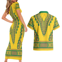 Grenadines Dashiki Couples Matching Short Sleeve Bodycon Dress and Hawaiian Shirt Proud To Be Grenadines