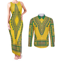 Grenadines Dashiki Couples Matching Tank Maxi Dress and Long Sleeve Button Shirt Proud To Be Grenadines