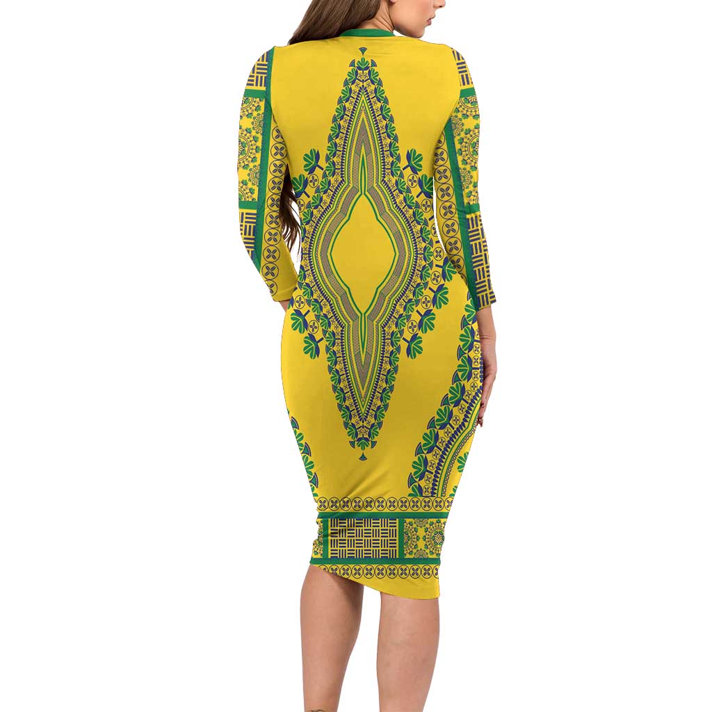 Grenadines Dashiki Family Matching Long Sleeve Bodycon Dress and Hawaiian Shirt Proud To Be Grenadines