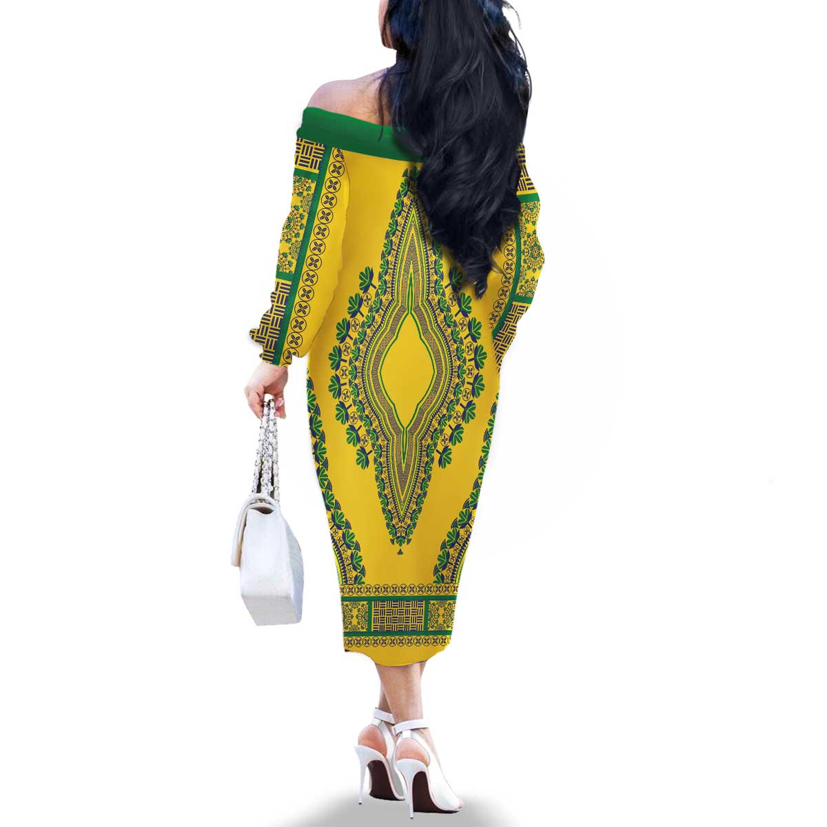 Grenadines Dashiki Family Matching Off The Shoulder Long Sleeve Dress and Hawaiian Shirt Proud To Be Grenadines