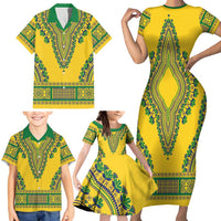 Grenadines Dashiki Family Matching Short Sleeve Bodycon Dress and Hawaiian Shirt Proud To Be Grenadines
