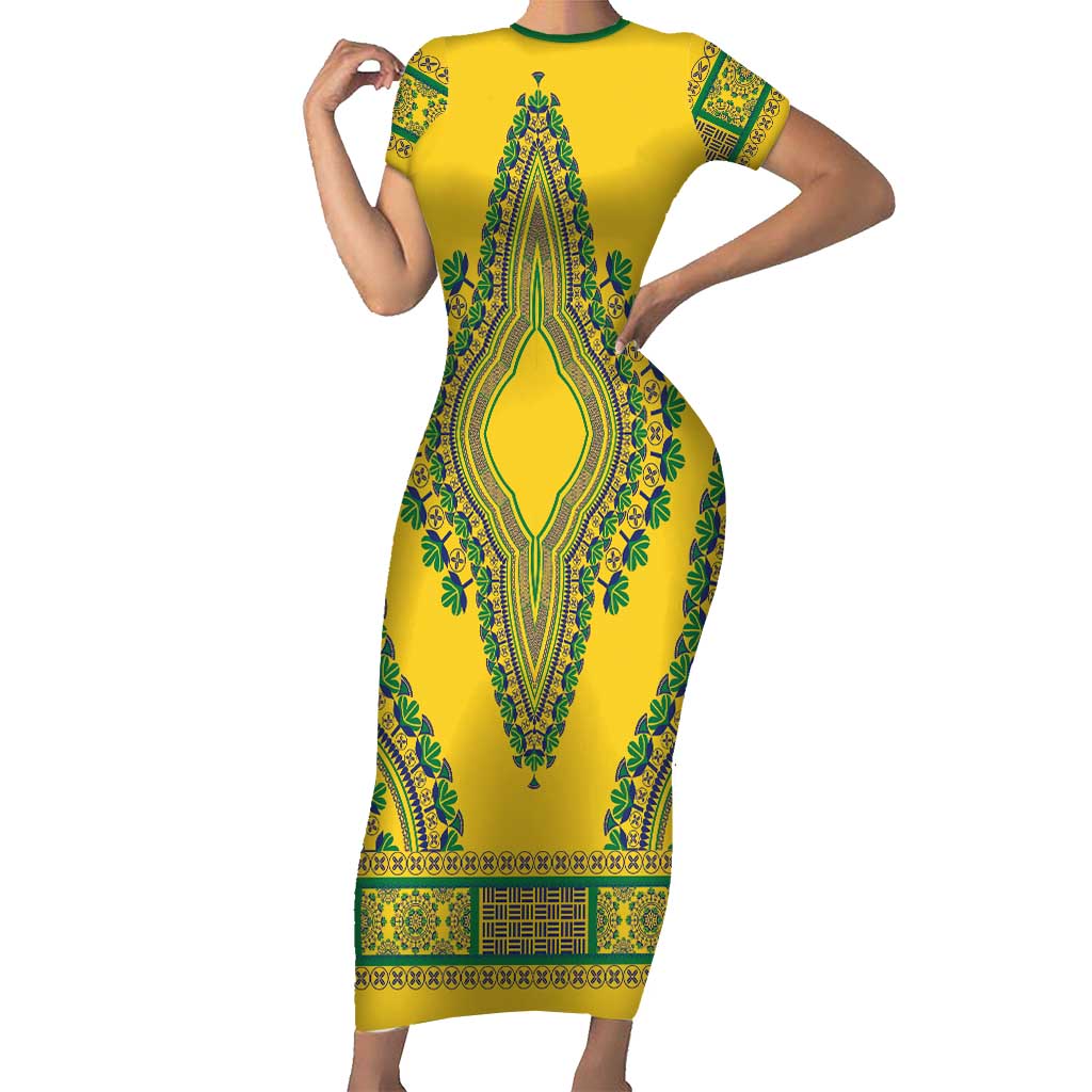 Grenadines Dashiki Family Matching Short Sleeve Bodycon Dress and Hawaiian Shirt Proud To Be Grenadines