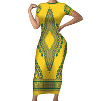 Grenadines Dashiki Family Matching Short Sleeve Bodycon Dress and Hawaiian Shirt Proud To Be Grenadines