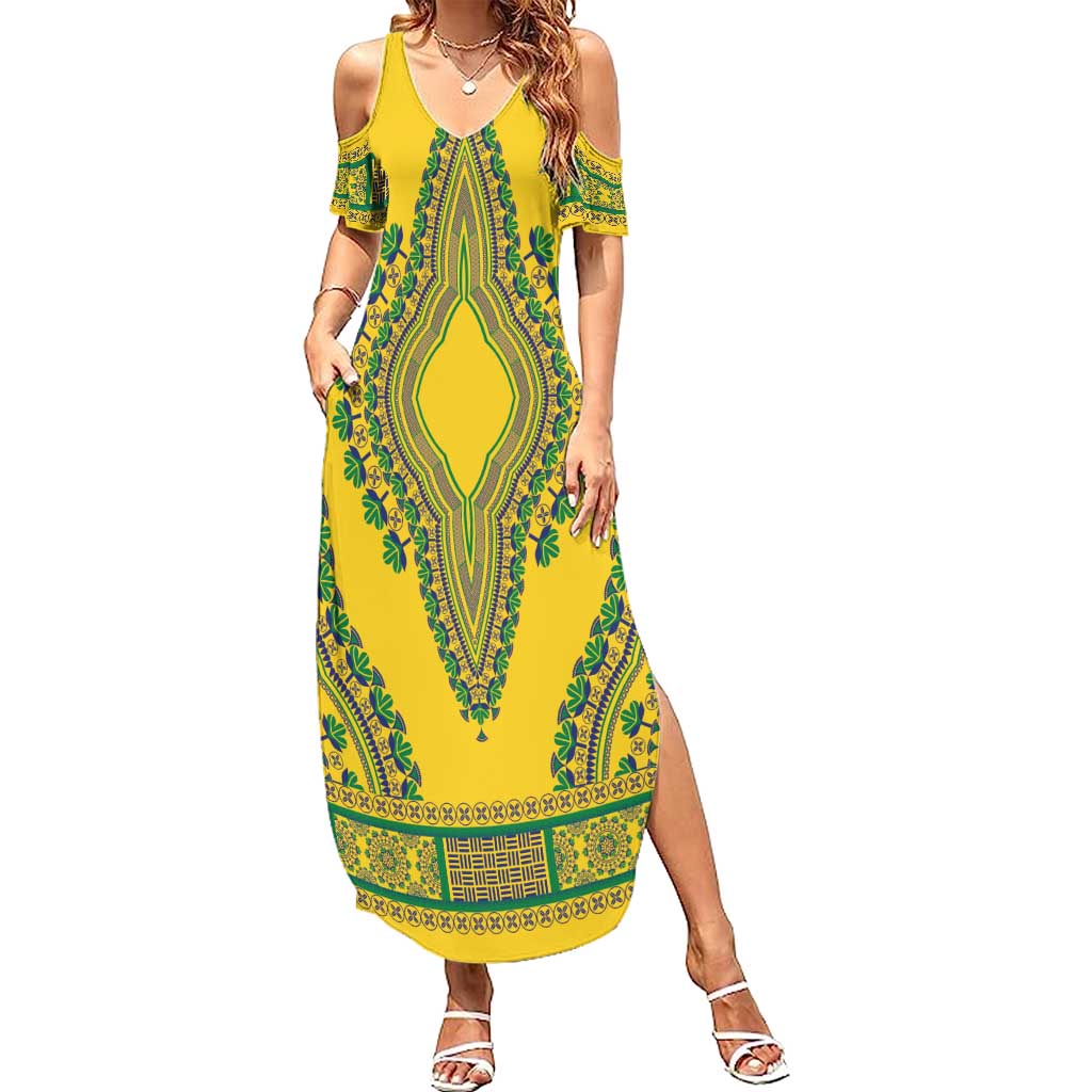 Grenadines Dashiki Family Matching Summer Maxi Dress and Hawaiian Shirt Proud To Be Grenadines