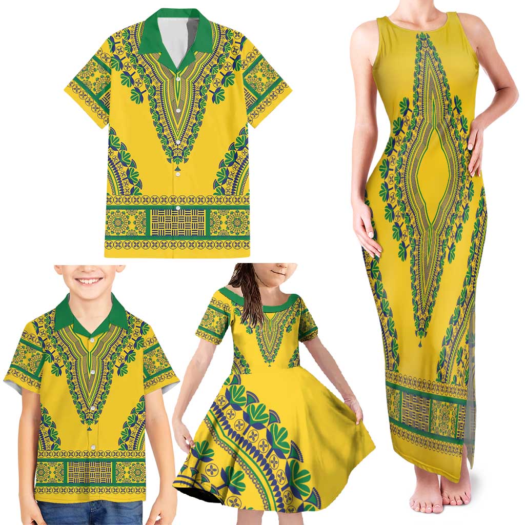 Grenadines Dashiki Family Matching Tank Maxi Dress and Hawaiian Shirt Proud To Be Grenadines