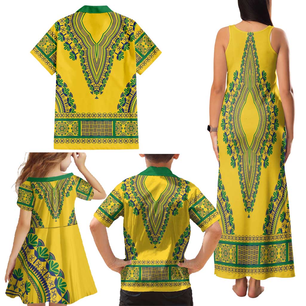 Grenadines Dashiki Family Matching Tank Maxi Dress and Hawaiian Shirt Proud To Be Grenadines