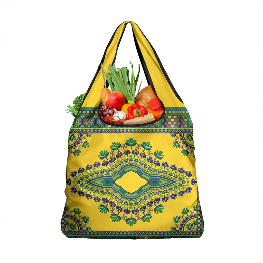 Grenadines Dashiki Grocery Bag Proud To Be Grenadines