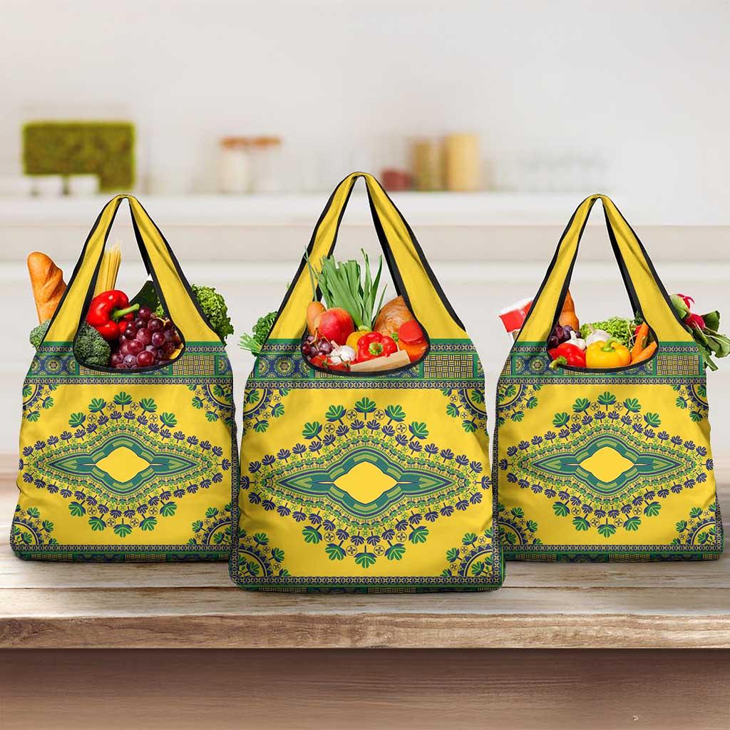 Grenadines Dashiki Grocery Bag Proud To Be Grenadines
