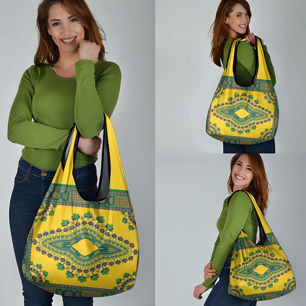 Grenadines Dashiki Grocery Bag Proud To Be Grenadines