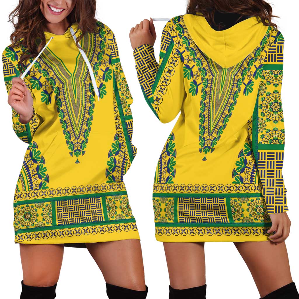 Grenadines Dashiki Hoodie Dress Proud To Be Grenadines