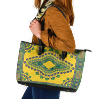 Grenadines Dashiki Leather Tote Bag Proud To Be Grenadines