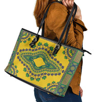 Grenadines Dashiki Leather Tote Bag Proud To Be Grenadines