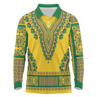 Grenadines Dashiki Long Sleeve Polo Shirt Proud To Be Grenadines