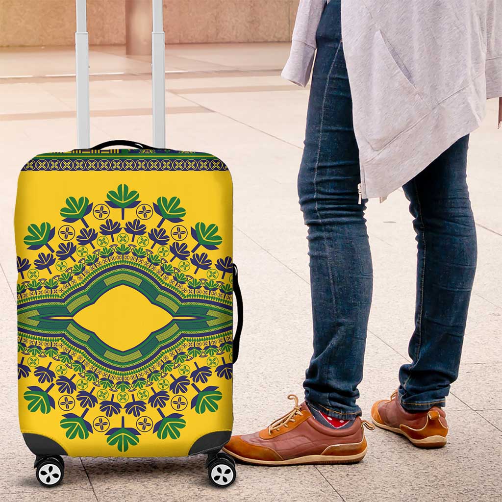 Grenadines Dashiki Luggage Cover Proud To Be Grenadines