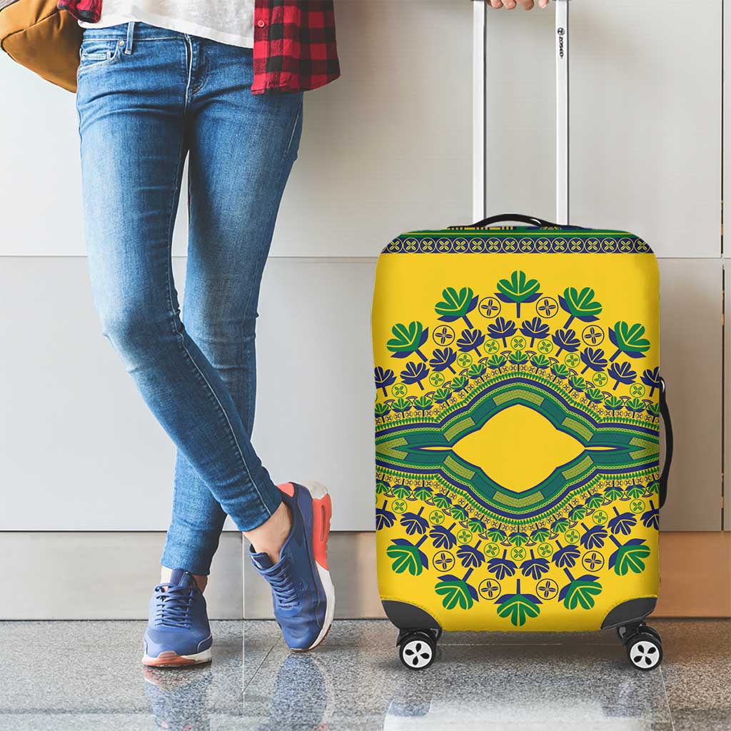 Grenadines Dashiki Luggage Cover Proud To Be Grenadines