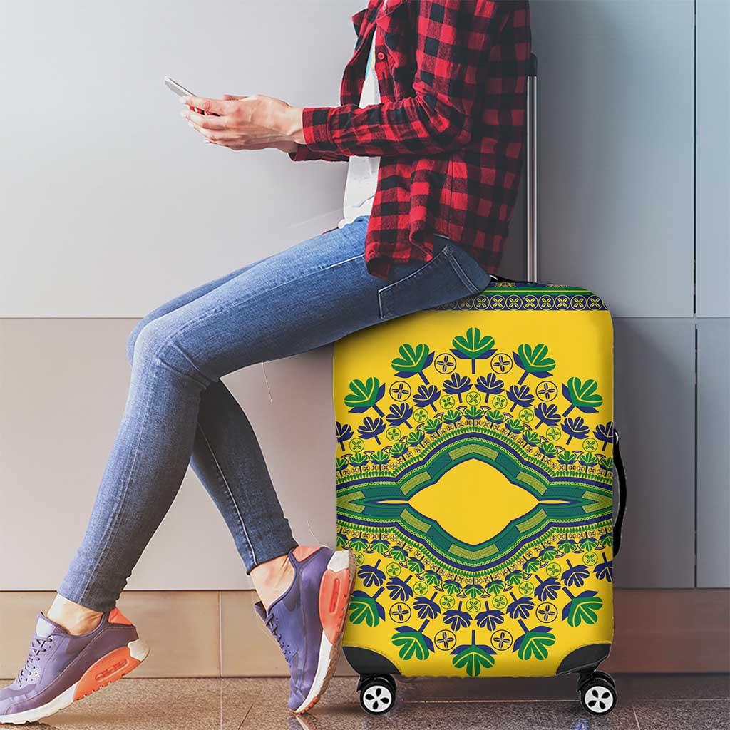 Grenadines Dashiki Luggage Cover Proud To Be Grenadines