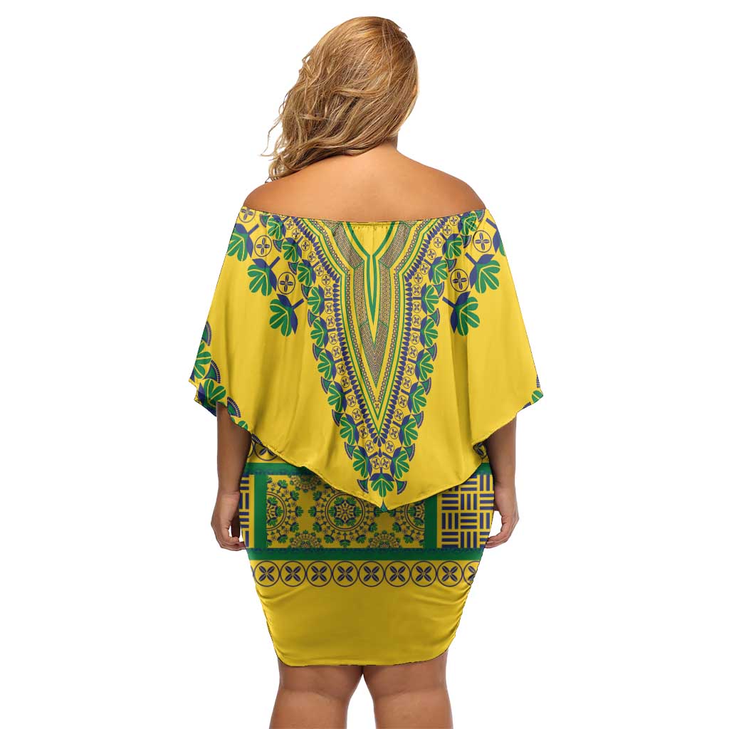 Grenadines Dashiki Off Shoulder Short Dress Proud To Be Grenadines