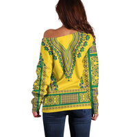 Grenadines Dashiki Off Shoulder Sweater Proud To Be Grenadines