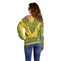 Grenadines Dashiki Off Shoulder Sweater Proud To Be Grenadines