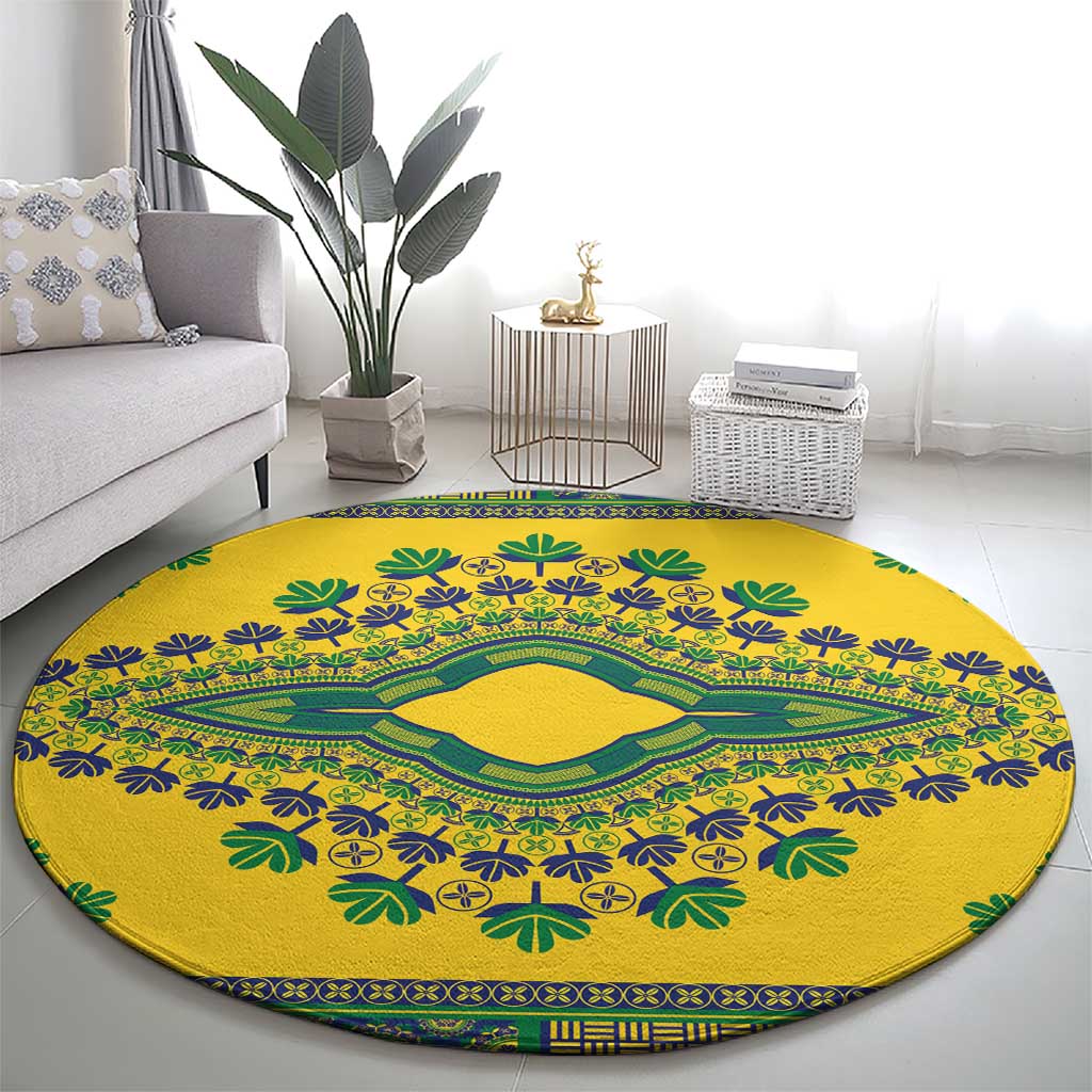 Grenadines Dashiki Round Carpet Proud To Be Grenadines - Wonder Print Shop