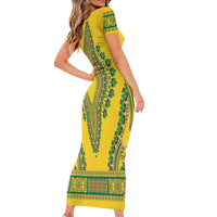 Grenadines Dashiki Short Sleeve Bodycon Dress Proud To Be Grenadines - Wonder Print Shop