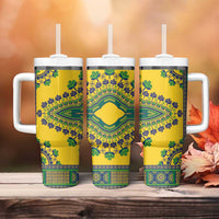 Grenadines Dashiki Tumbler With Handle Proud To Be Grenadines - Wonder Print Shop