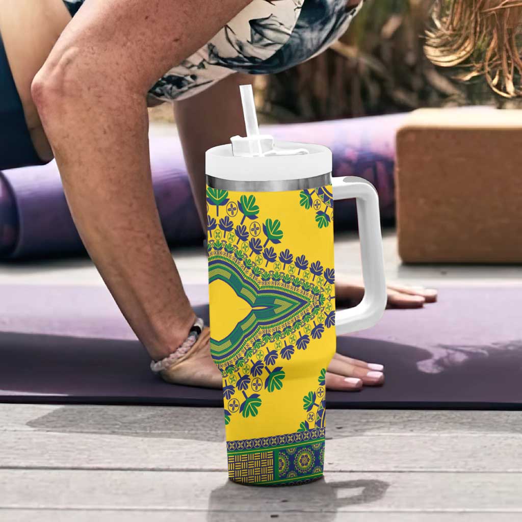 Grenadines Dashiki Tumbler With Handle Proud To Be Grenadines - Wonder Print Shop