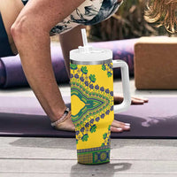 Grenadines Dashiki Tumbler With Handle Proud To Be Grenadines - Wonder Print Shop
