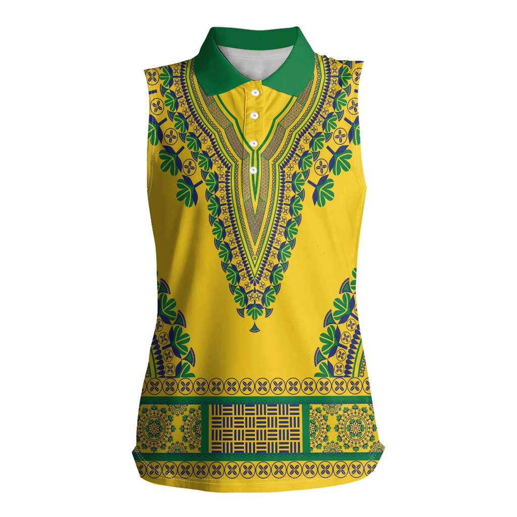 Grenadines Dashiki Women Sleeveless Polo Shirt Proud To Be Grenadines - Wonder Print Shop