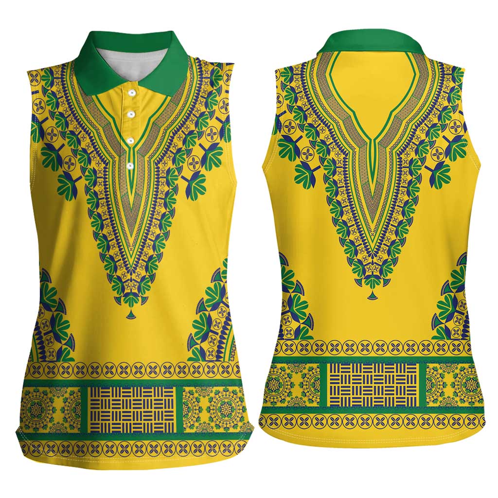 Grenadines Dashiki Women Sleeveless Polo Shirt Proud To Be Grenadines - Wonder Print Shop
