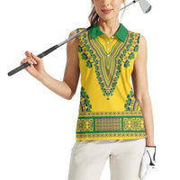 Grenadines Dashiki Women Sleeveless Polo Shirt Proud To Be Grenadines - Wonder Print Shop