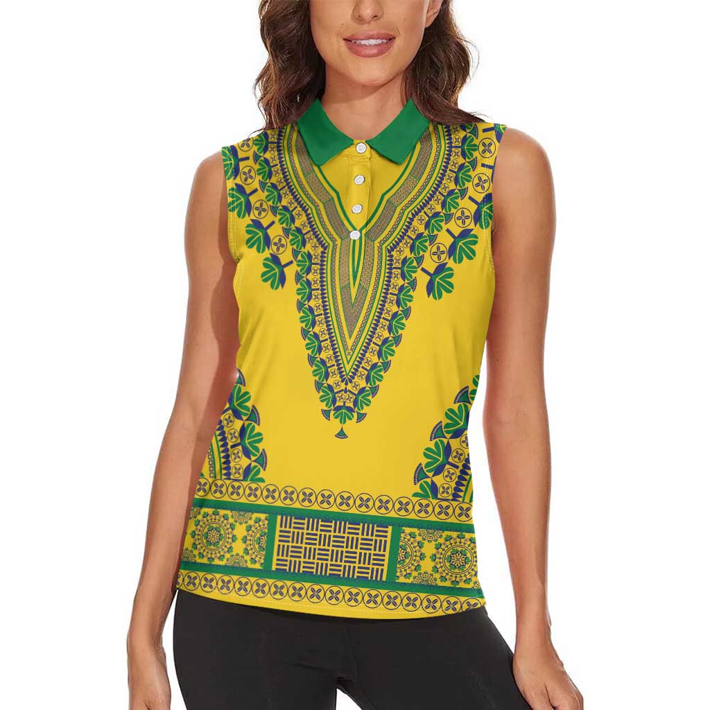 Grenadines Dashiki Women Sleeveless Polo Shirt Proud To Be Grenadines - Wonder Print Shop