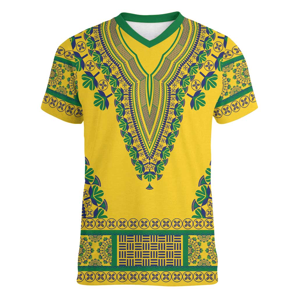 Grenadines Dashiki Women V-Neck T-Shirt Proud To Be Grenadines - Wonder Print Shop