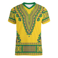 Grenadines Dashiki Women V-Neck T-Shirt Proud To Be Grenadines - Wonder Print Shop