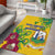 Saint Vincent and the Grenadines Area Rug Stylized Peacock Feather Royal