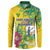 Personalized Saint Vincent and the Grenadines Button Sweatshirt Stylized Peacock Feather Royal