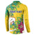 Personalized Saint Vincent and the Grenadines Button Sweatshirt Stylized Peacock Feather Royal