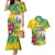 Personalized Saint Vincent and the Grenadines Couples Matching Mermaid Dress and Hawaiian Shirt Stylized Peacock Feather Royal