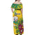Personalized Saint Vincent and the Grenadines Off Shoulder Maxi Dress Stylized Peacock Feather Royal