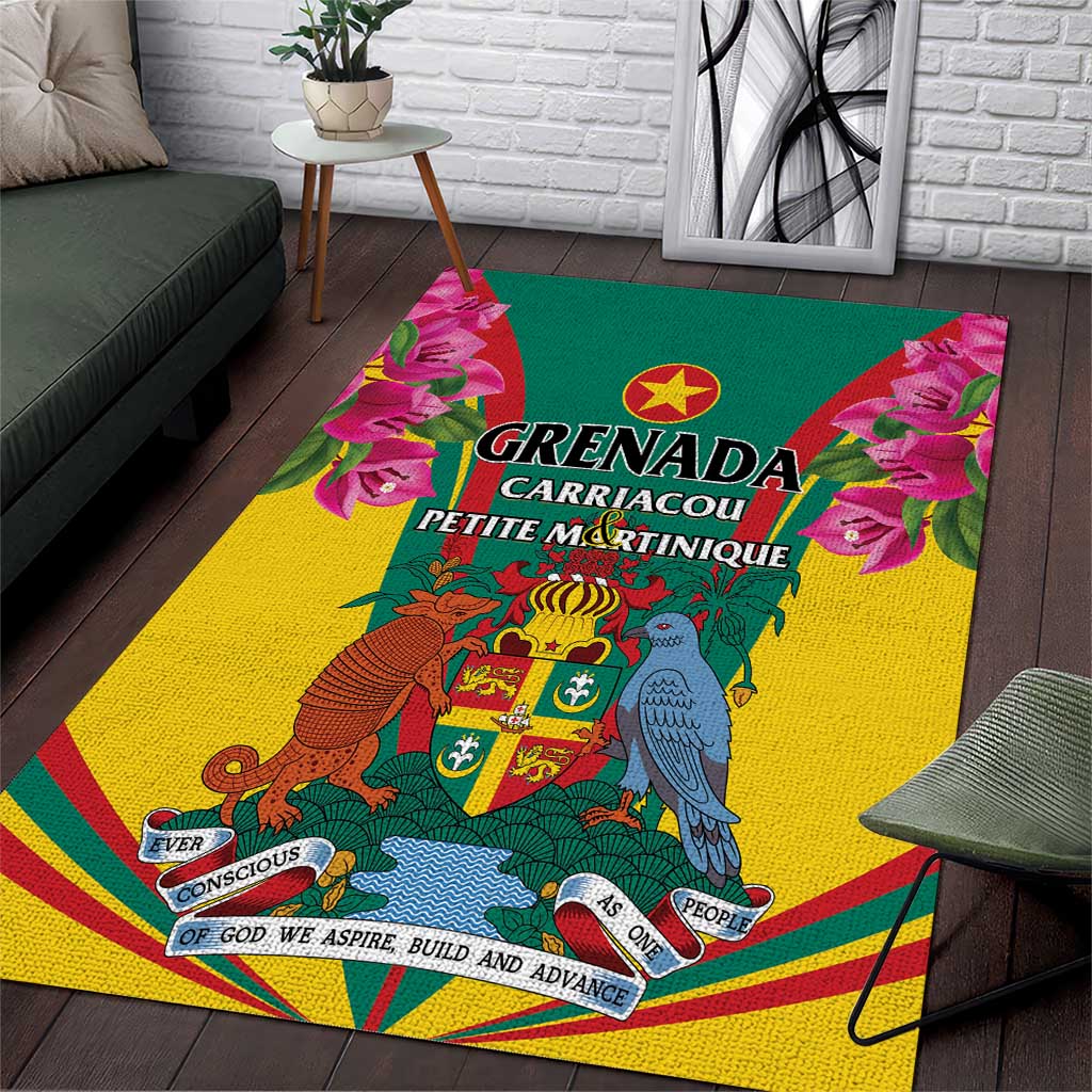 Carriacou and Petite Martinique Area Rug Bougainvillea Flowers