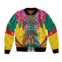 Personalized Carriacou and Petite Martinique Bomber Jacket Bougainvillea Flowers