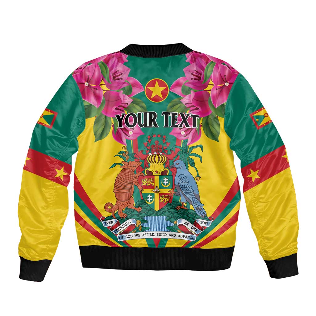 Personalized Carriacou and Petite Martinique Bomber Jacket Bougainvillea Flowers