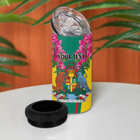 Personalized Carriacou and Petite Martinique 4 in 1 Can Cooler Tumbler Bougainvillea Flowers