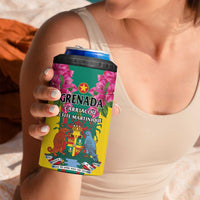 Personalized Carriacou and Petite Martinique 4 in 1 Can Cooler Tumbler Bougainvillea Flowers