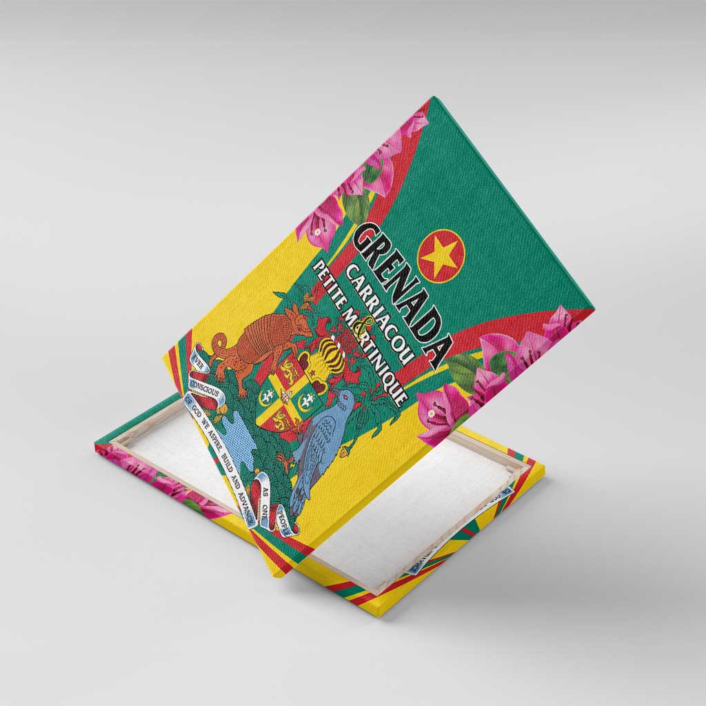 Carriacou and Petite Martinique Canvas Wall Art Bougainvillea Flowers