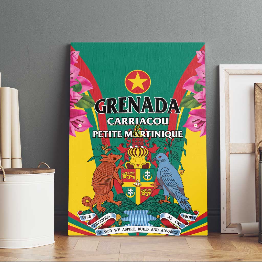 Carriacou and Petite Martinique Canvas Wall Art Bougainvillea Flowers