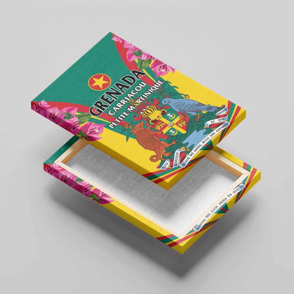 Carriacou and Petite Martinique Canvas Wall Art Bougainvillea Flowers