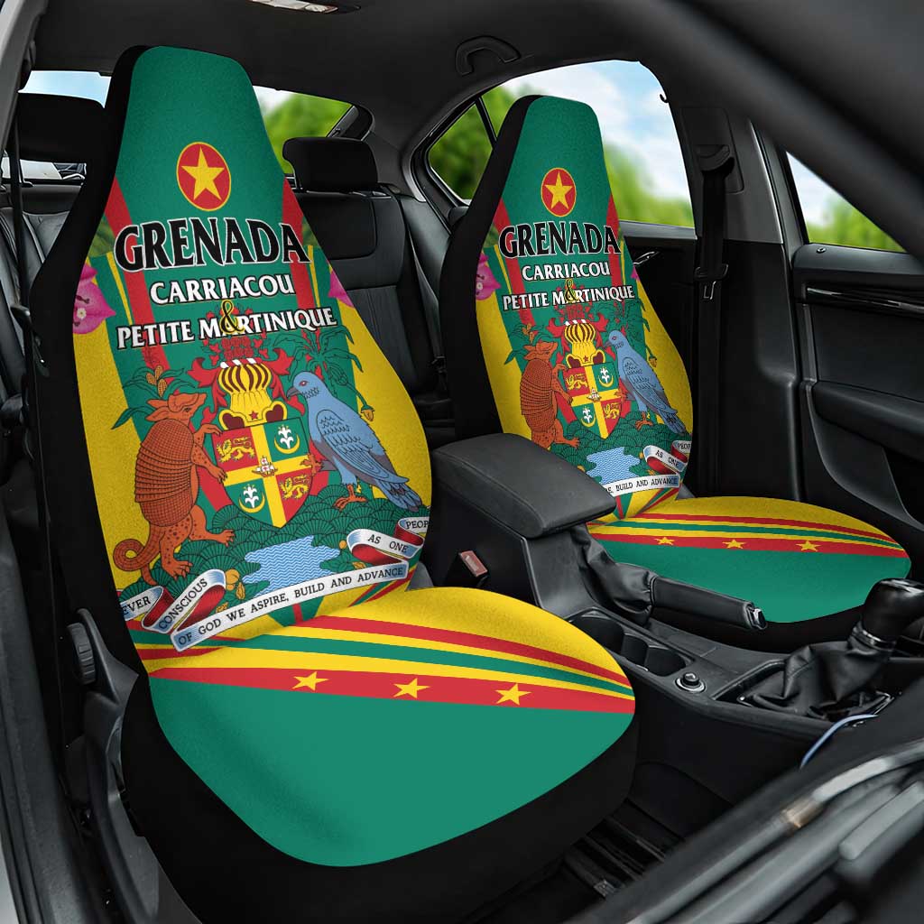 Carriacou and Petite Martinique Car Seat Cover Bougainvillea Flowers