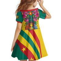 Personalized Carriacou and Petite Martinique Family Matching Summer Maxi Dress and Hawaiian Shirt Bougainvillea Flowers